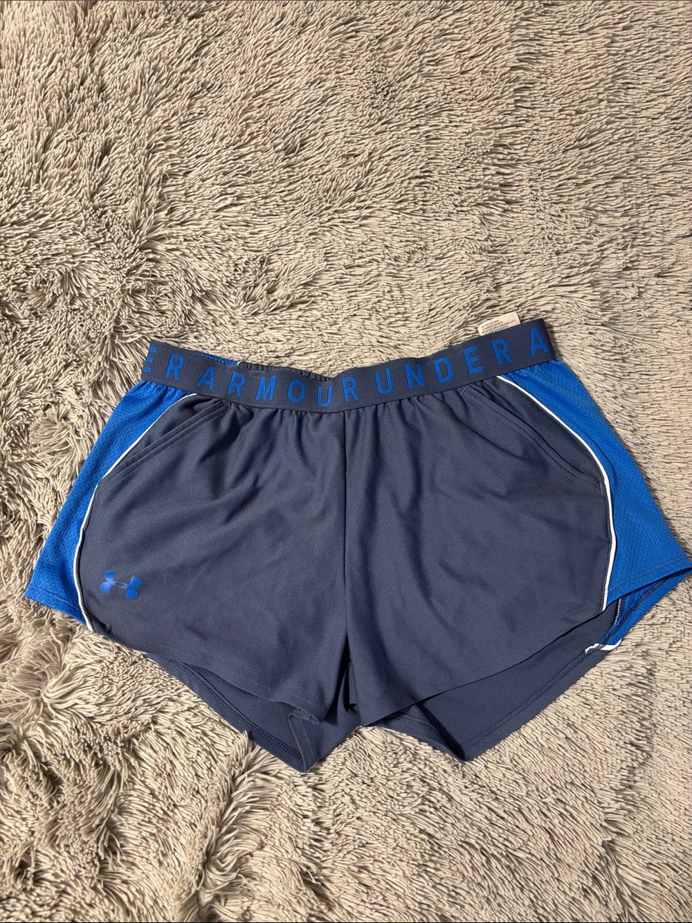 Under Armour Navy and Royal Blue Women's Athletic Shorts
